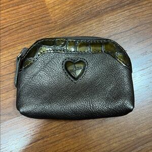Brighton Brown Leather Coin Purse with Heart Detail
